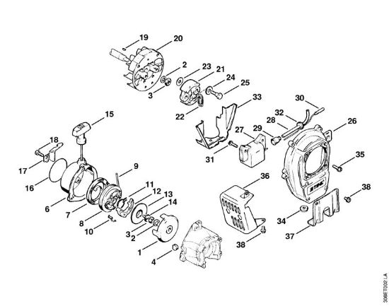 Dispositivo di avviamento Decespugliatrici (FS) FS 65 AVRE della marca STIHL