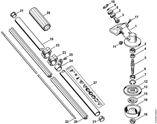 Cambio, stelo Decespugliatrici (FS) FS 65-4 della marca STIHL