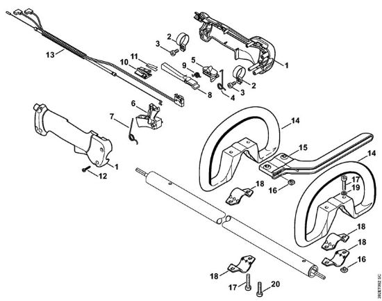 Impugnatura Decespugliatrici (FS) FS 75 della marca STIHL