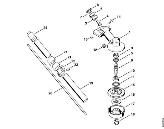 Cambio, stelo FS 76 Decespugliatrici (FS) FS 76 della marca STIHL