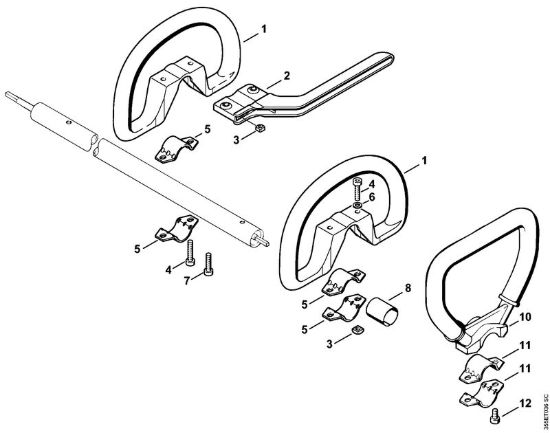 Impugnatura circolare Decespugliatrici (FS) FS 76 della marca STIHL