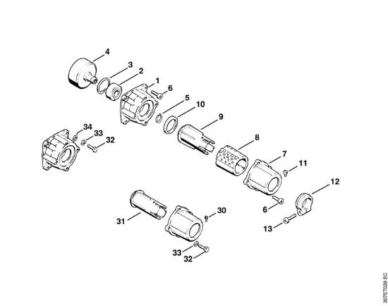 Scatola frizione Decespugliatrici (FS) FS 81 della marca STIHL