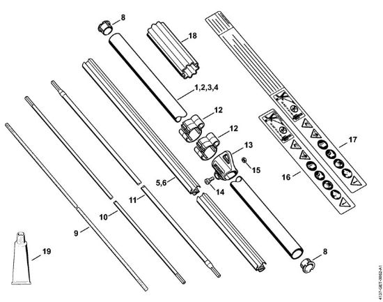 Stelo FS 80, 80 R, 85, 85 R, 85 RX Decespugliatrici (FS) FS 85 della marca STIHL