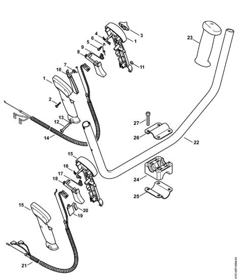Impugnatura a manubrio USA, CDN, BR, PRC Decespugliatrici (FS) FS 85 T della marca STIHL