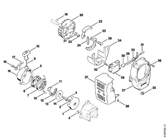 Dispositivo di avviamento Decespugliatrici (FS) FS 90 della marca STIHL