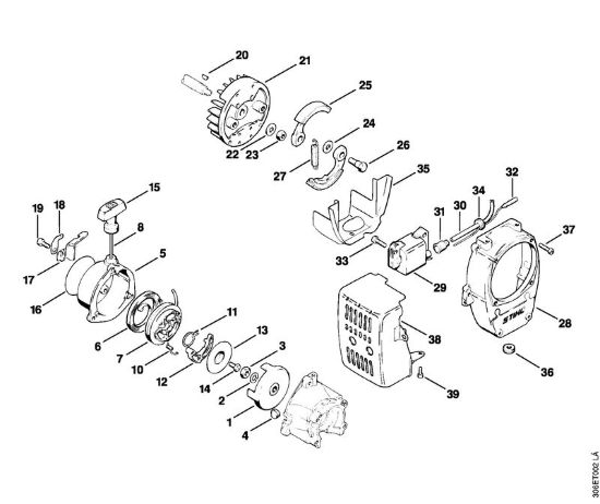 Dispositivo di avviamento Decespugliatrici (FS) FS 96 della marca STIHL