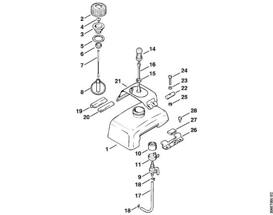 Serbatoio carburante Decespugliatrici (FS) FS 96 della marca STIHL