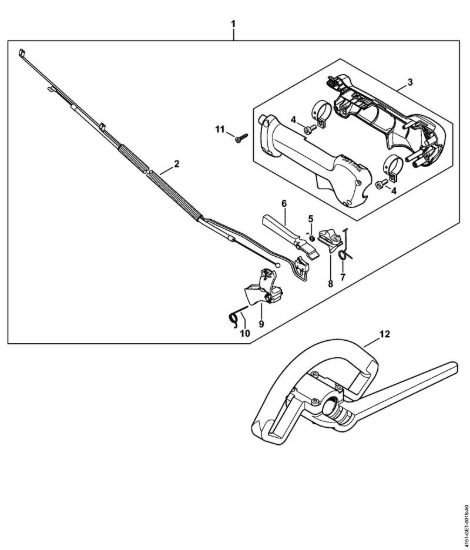 Impugnatura di comando FR 230 Decespugliatrici spalleggiabilli (FR) FR 230 della marca STIHL