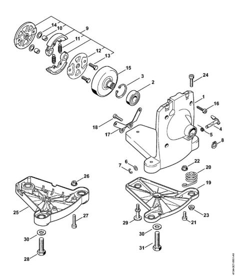 Scatola frizione Decespugliatrici spalleggiabilli (FR) FR 350 della marca STIHL