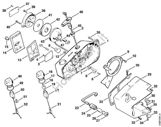 Dispositivo di avviamento Decespugliatori (FS) FS 200 della marca STIHL