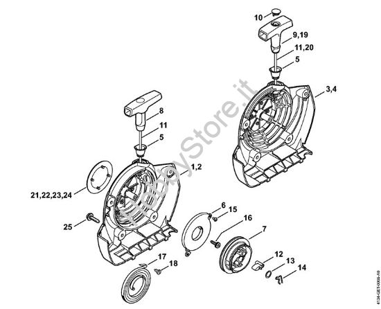 Dispositivo di avviamento Decespugliatori (FS) FS 300 della marca STIHL