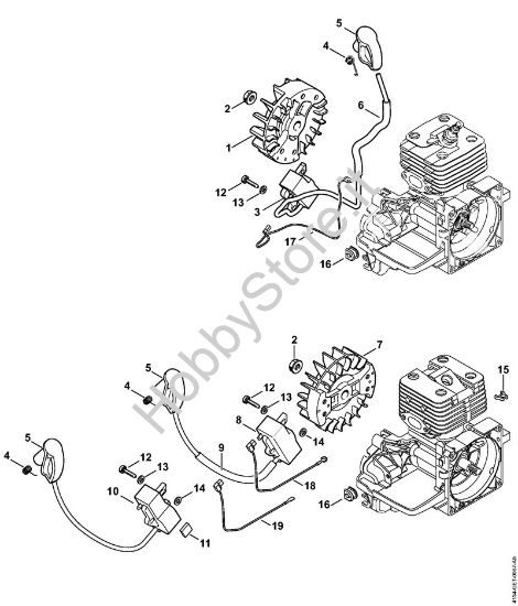 Impianto di accesione Decespugliatori (FS) FS 300 della marca STIHL