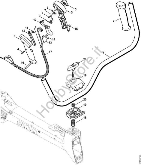 Impugnatura a manubrio Decespugliatori (FS) FS 310 della marca STIHL