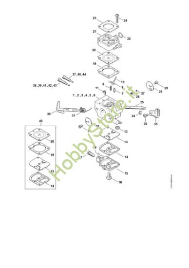 Picture of Carburatore 4134/13, 4134/14, 4134/15, 4134/16, 4134/17, 4134/19 FS 350