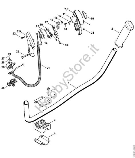 Impugnatura a manubrio, Impugnatura di comando Decespugliatori (FS) FS 350 della marca STIHL