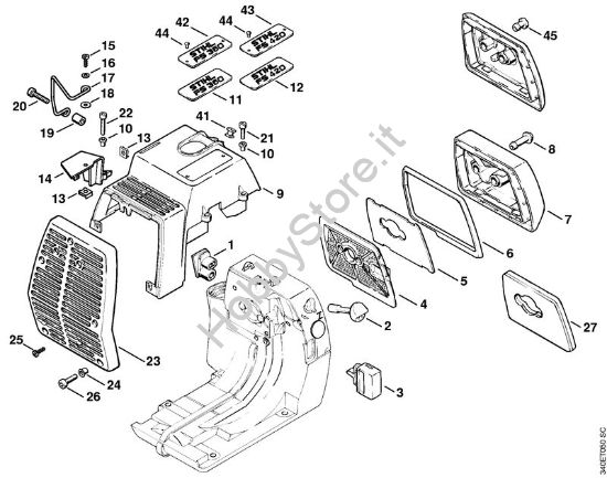 Filtro aria, cappottatura Decespugliatori (FS) FS 360 della marca STIHL