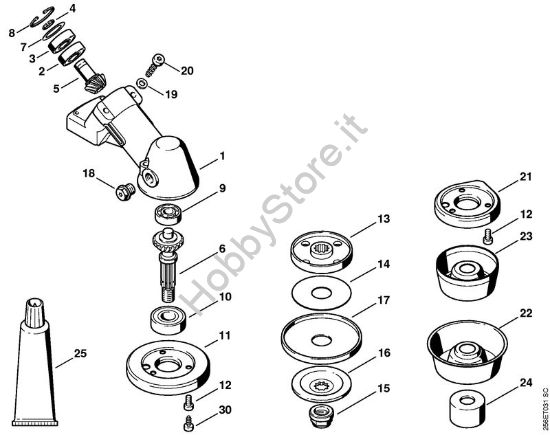 Riduttore (05.2003) Decespugliatori (FS) FS 400 della marca STIHL