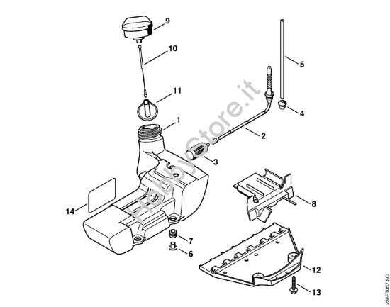 Serbatoio carburante Decespugliatori (FS) FS 400 della marca STIHL