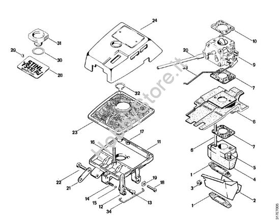 Corpo filtro, filtro aria Decespugliatori (FS) FS 410 (4110) della marca STIHL