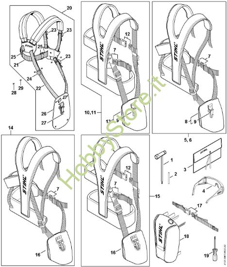 Picture of Attrezzi, tracolla doppia FS 410 (4147)