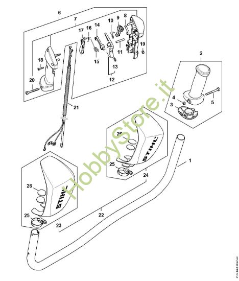 Picture of Impugnatura a manubrio FS 461 C-EM L
