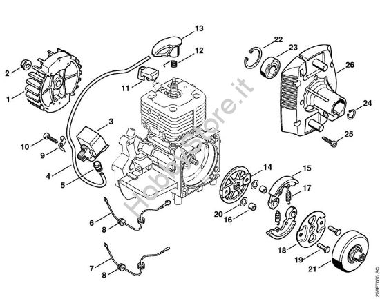Impianto di accesione, Frizione Decespugliatori (FS) FS 480-W della marca STIHL