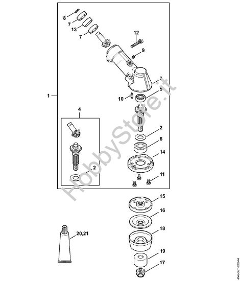 Riduttore FS 490 C-EM K, FS 490 C-EM KW Decespugliatori (FS) FS 490 C-EM KW della marca STIHL
