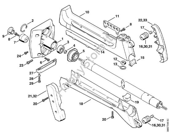 Scatola frizione, Sistema AV Decespugliatori (FS) FS 550 della marca STIHL