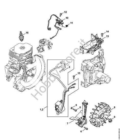 Impianto di accesione Decespugliatori (FS) FS 560 C-EM della marca STIHL