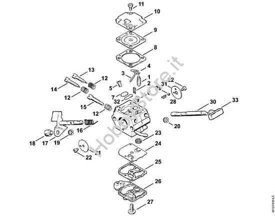 Carburatore SK5, C1Q-SK5 Decespugliatrici (FS) FS 106 della marca STIHL