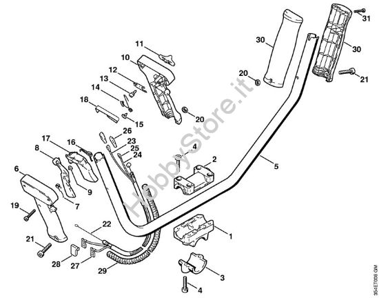 Impugnatura a manubrio Decespugliatrici (FS) FS 108 della marca STIHL