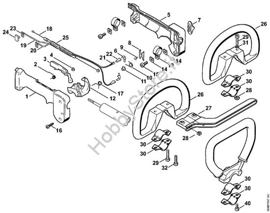 Impugnatura circolare Decespugliatrici (FS) FS 108 della marca STIHL