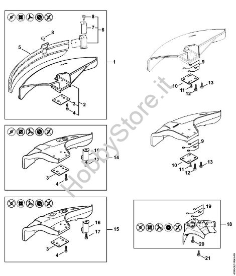 Riparo Decespugliatrici (FS) FS 130 della marca STIHL