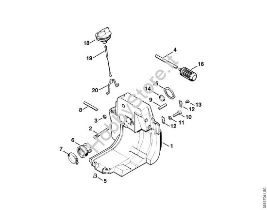 Corpo serbatoio Decespugliatrici (FS) FS 160 della marca STIHL