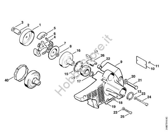 Frizione, scatola frizione Decespugliatrici (FS) FS 200 della marca STIHL