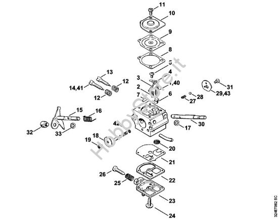 Carburatore C1S-S3 Decespugliatrici (FS) FS 220 della marca STIHL