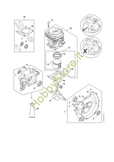 Picture of Carter albero a gomito, cilindro FS 240 FS 240 R