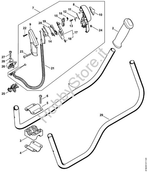 Impugnatura a manubrio, Impugnatura di comando Decespugliatrici (FS) FS 250 della marca STIHL