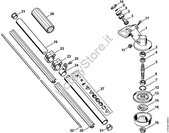 Cambio, stelo Decespugliatrici (FS) FS 25-4 della marca STIHL