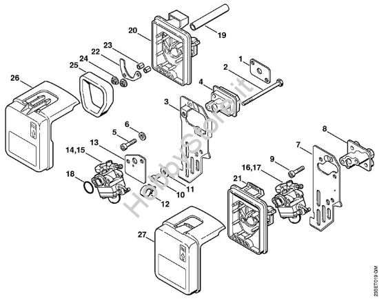 Filtro aria Decespugliatrici (FS) FS 25-4 della marca STIHL