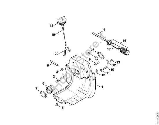 Corpo serbatoio Decespugliatrici (FS) FS 280 della marca STIHL