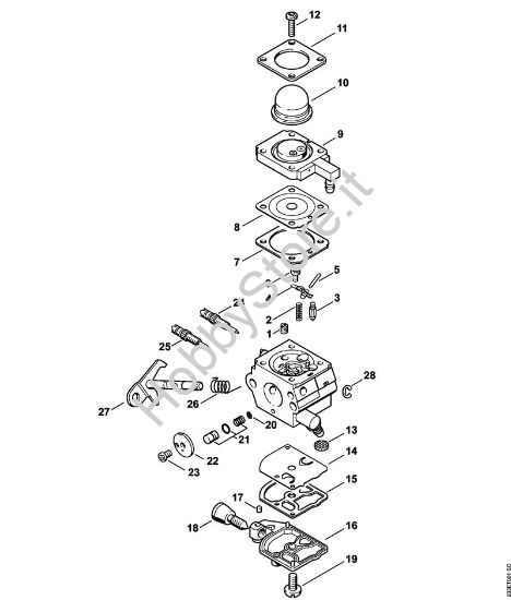 Carburatore C1Q-S265 Decespugliatrici (FS) FS 38 della marca STIHL