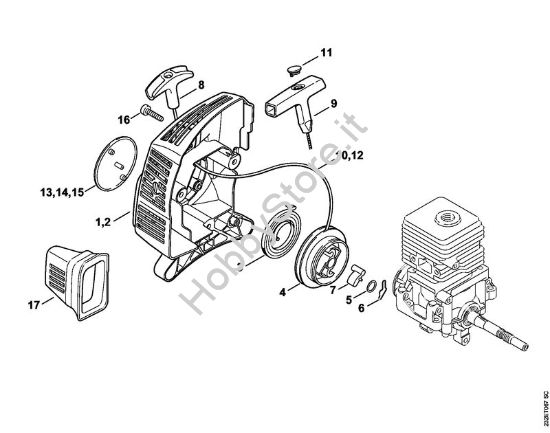Dispositivo di avviamento Decespugliatrici (FS) FS 38 della marca STIHL
