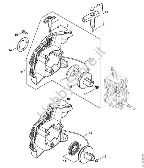 Dispositivo di avviamento Decespugliatrici (FS) FS 40 - 4144 della marca STIHL
