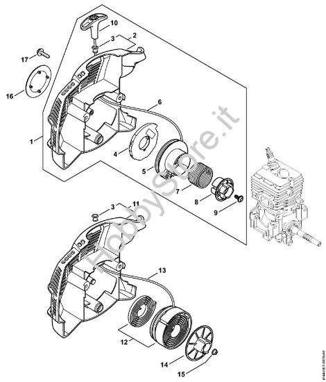 Dispositivo di avviamento ErgoStart Decespugliatrici (FS) FS 40 C-E - 4144 della marca STIHL