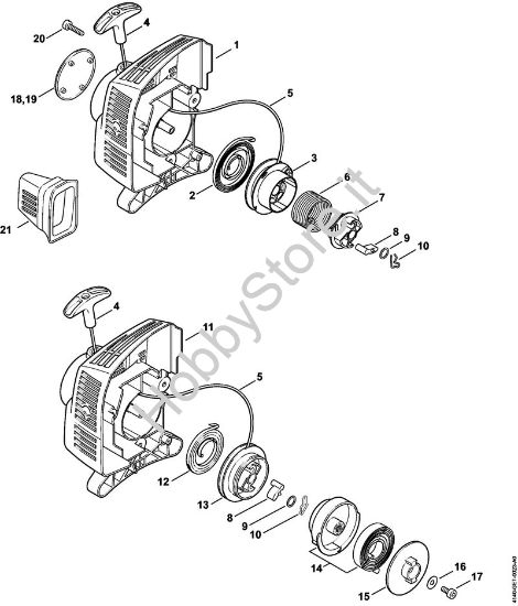 Dispositivo di avviamento ErgoStart Decespugliatrici (FS) FS 45 C-E della marca STIHL