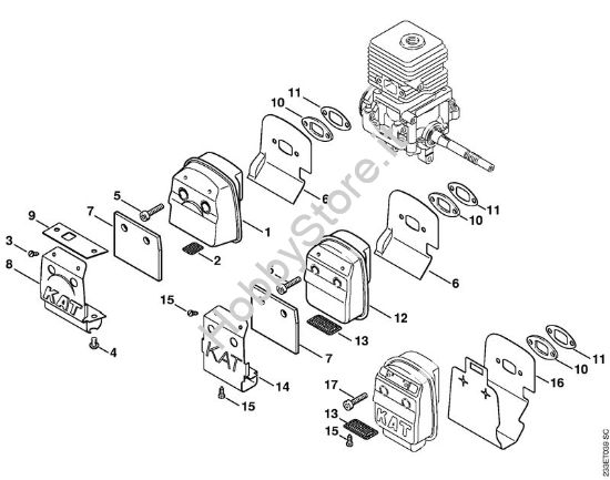 Silenziatore Cat. Decespugliatrici (FS) FS 45-DZ della marca STIHL