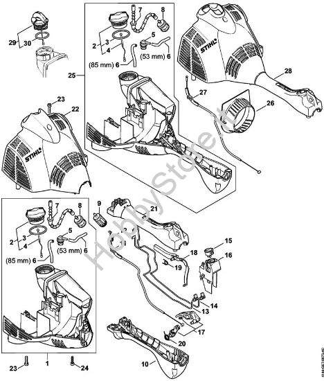 Carcassa motore Decespugliatrici (FS) FS 50 C-E L della marca STIHL