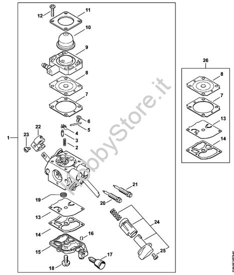 Carburatore C1M-S267 Decespugliatrici (FS) FS 50-L della marca STIHL