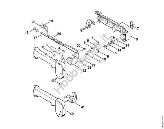 Impugnatura di comando FS 52, FS 56 Decespugliatrici (FS) FS 52 della marca STIHL